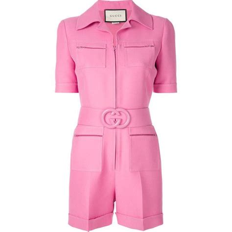 pink denim shorts jumpsuit gucci|gucci jumpsuits.